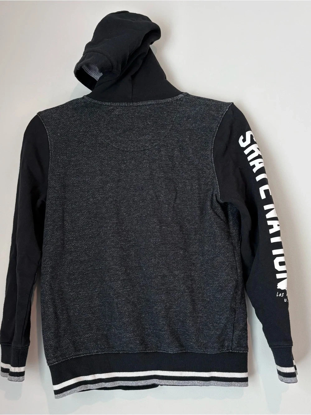 Boys Skate Nation Full-Zip Varsity Hoodie sz youth medium 146/152